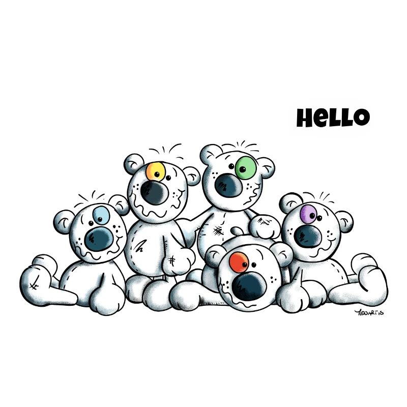 Hello Teddys - Polar Bear - Bears - Comic