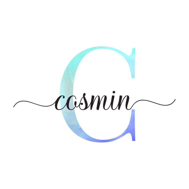 C| Monogramme | Nom | Cosmine | Aquarelle