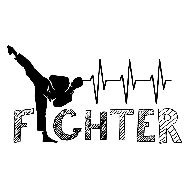 Pulse Kick Martial Arts Karate Kickboxing Symbol Team