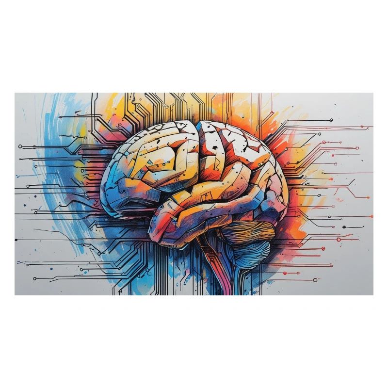 Artificial Brain Colored Circuit