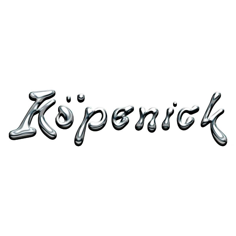 Köpenick Liquid Chrome Typography