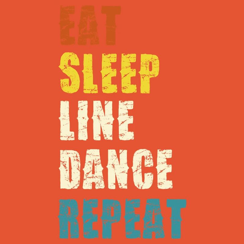 Line Dance Lebensstil Slogan