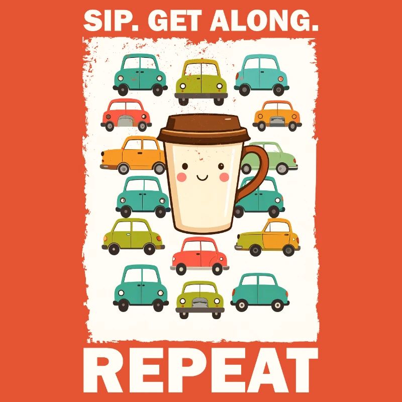 Verspielte Kaffeetasse mit Autos