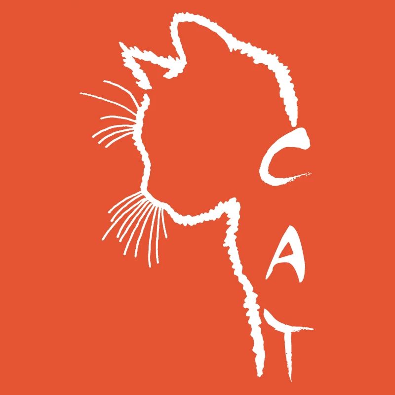 White Cat Silhouette