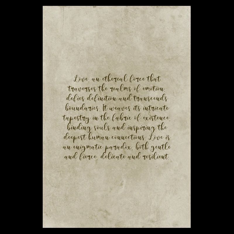 Texte philosophique sur l’affiche d’amour