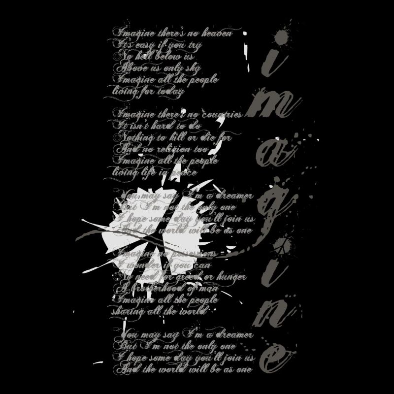 Imagine - Signe de paix graphique et paroles