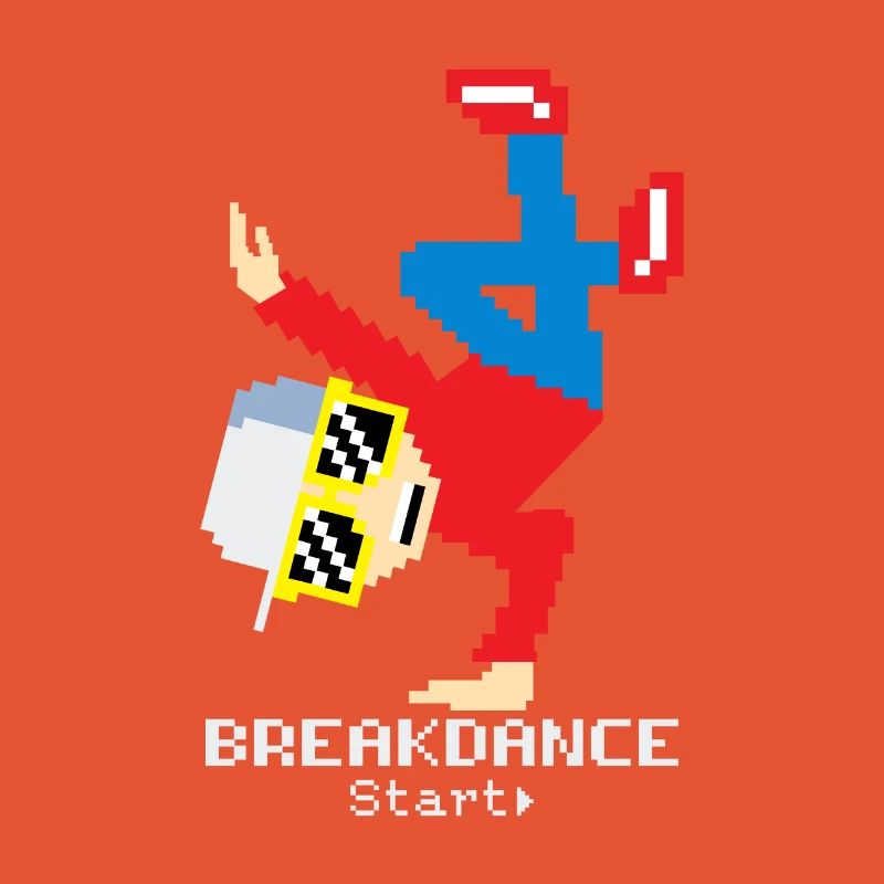 Pixel Breakdance B-Boy | Hip Hop rétro 8-bit