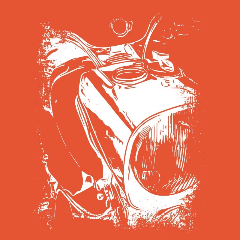 Two-stroke legend black and white