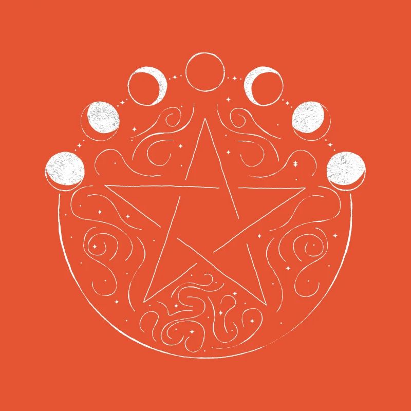 Pentagramm Mondphasen Witchcraft Occult Wicca