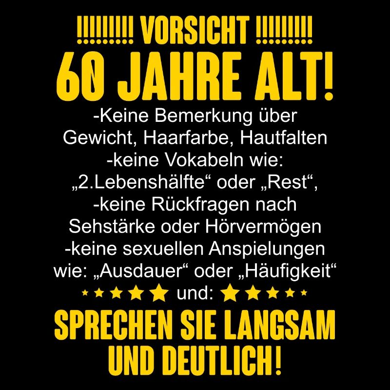 60. Geburtstag Lustiger Spruch