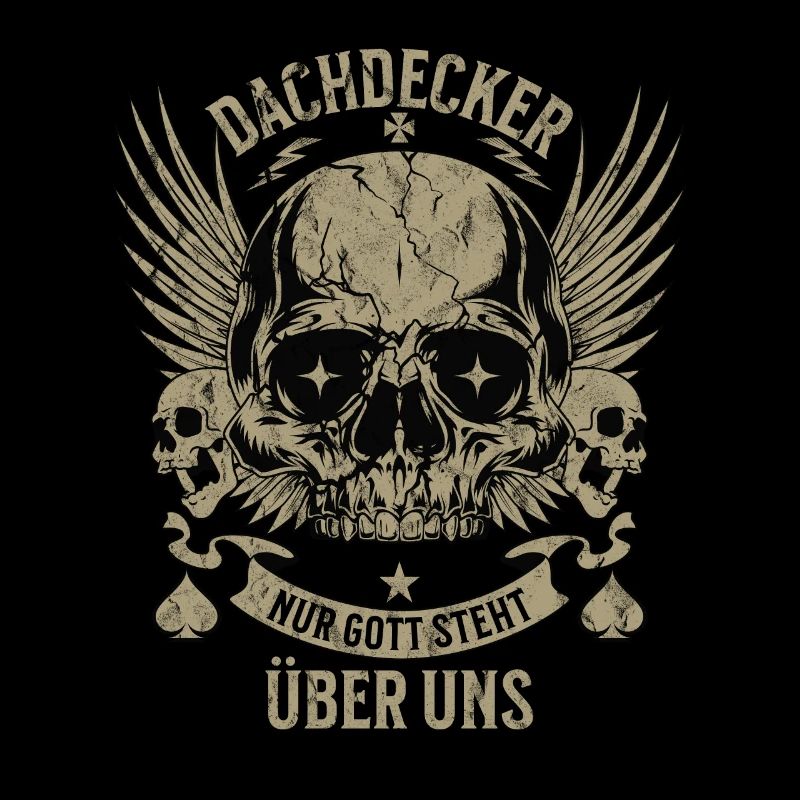 Dachdecker Totenkopf mit Flügeln
