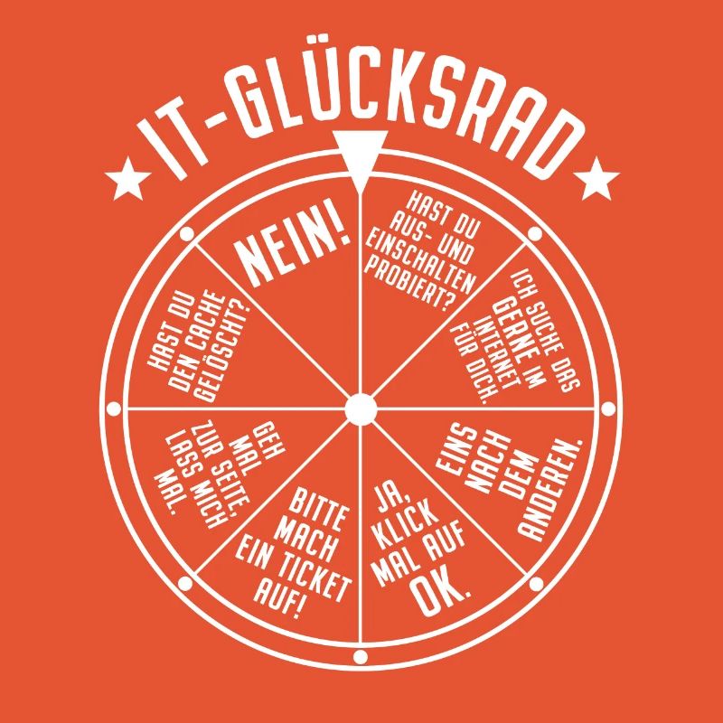 IT Support Glücksrad Service Desk IT Helpdesk Nerd
