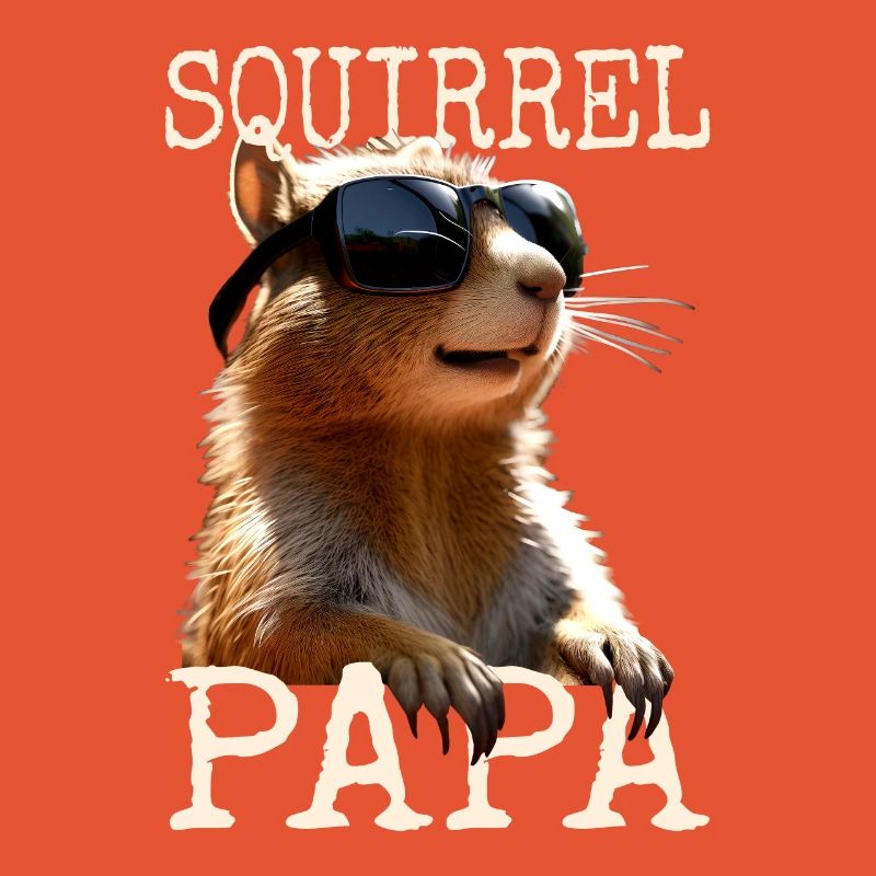 Squirrel Dad Squirrel Daddy Father's Day Dad Paps