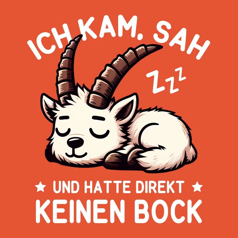 Süßer schlafender Steinbock hat null Bock