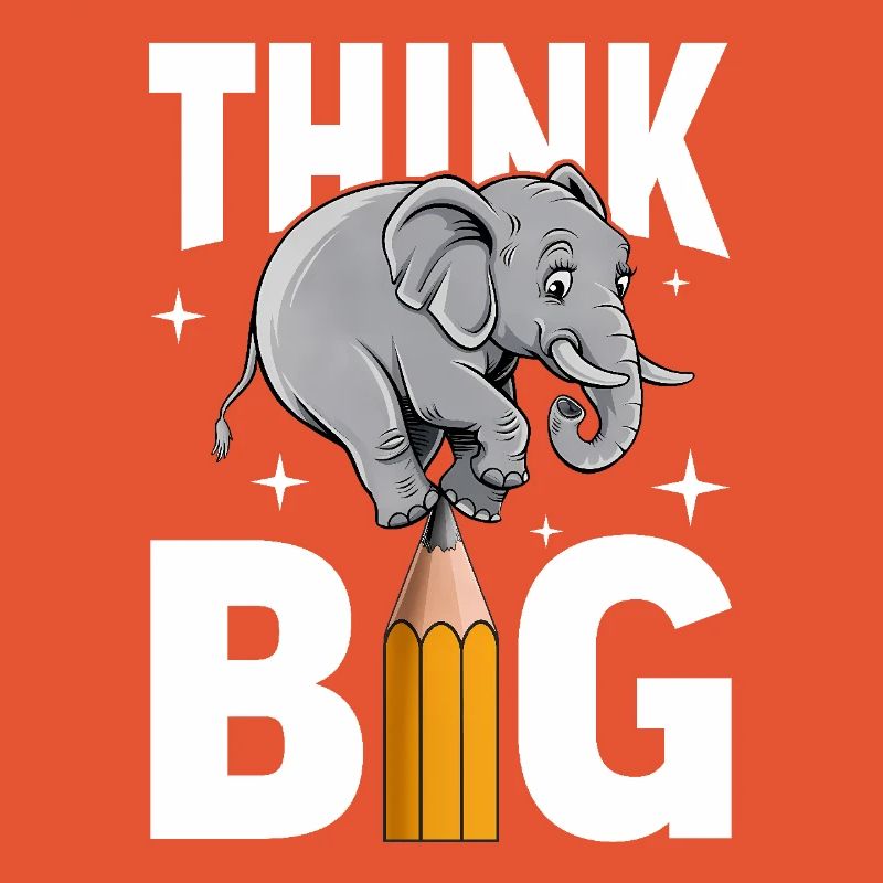 Denke groß Elefant Denker, Träumer und Visionäre