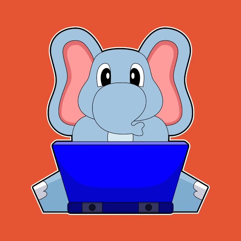 Ordinateur portable éléphant