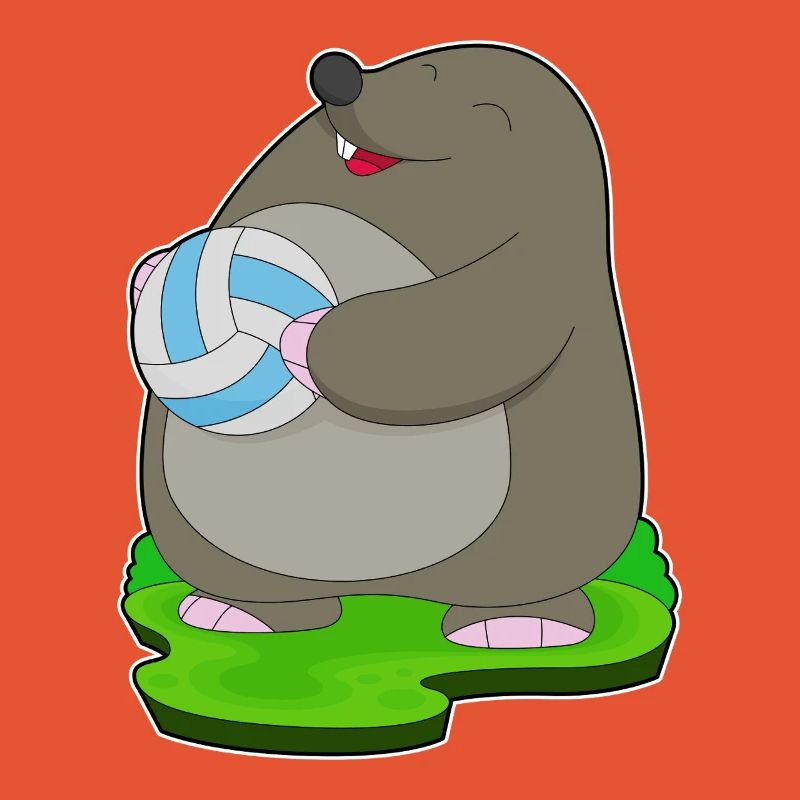 Mole Volleyball Player Volleyball