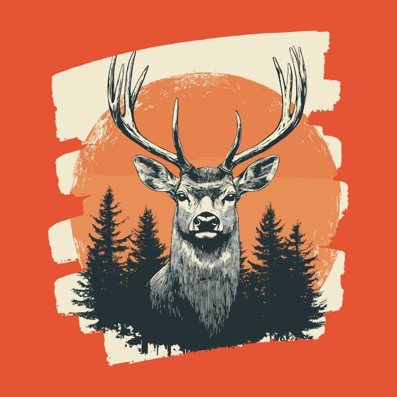 Hirsch mit Geweih