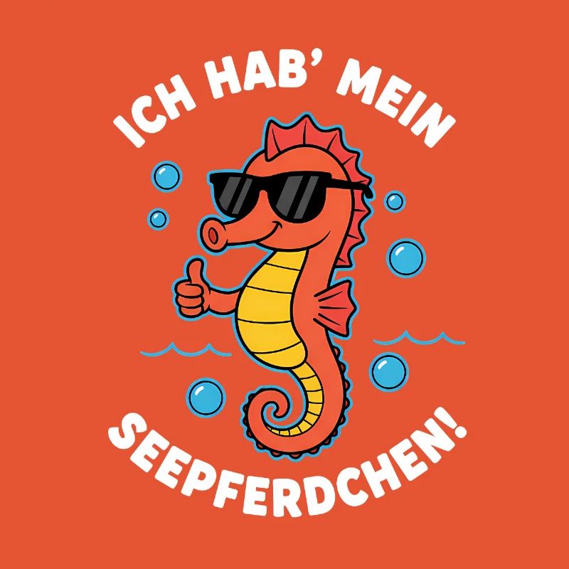 Bestandene Prüfung – Seepferdchen mit Sonnenbrille