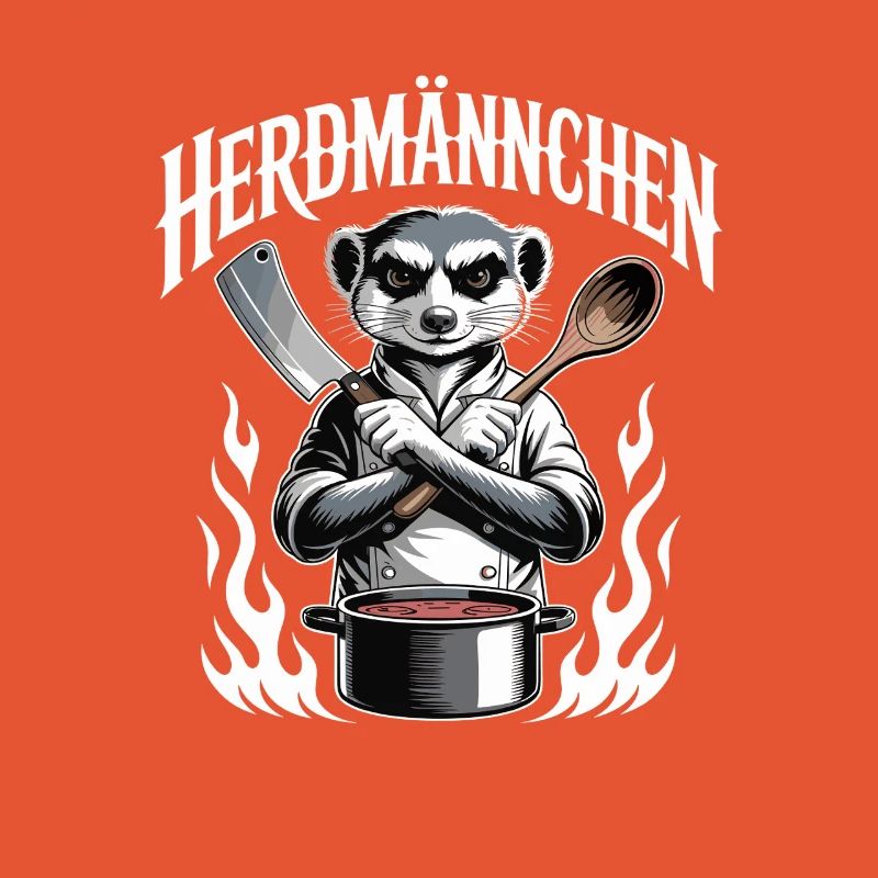 Herdmännchen kochen lustiger Koch Herdmännchen