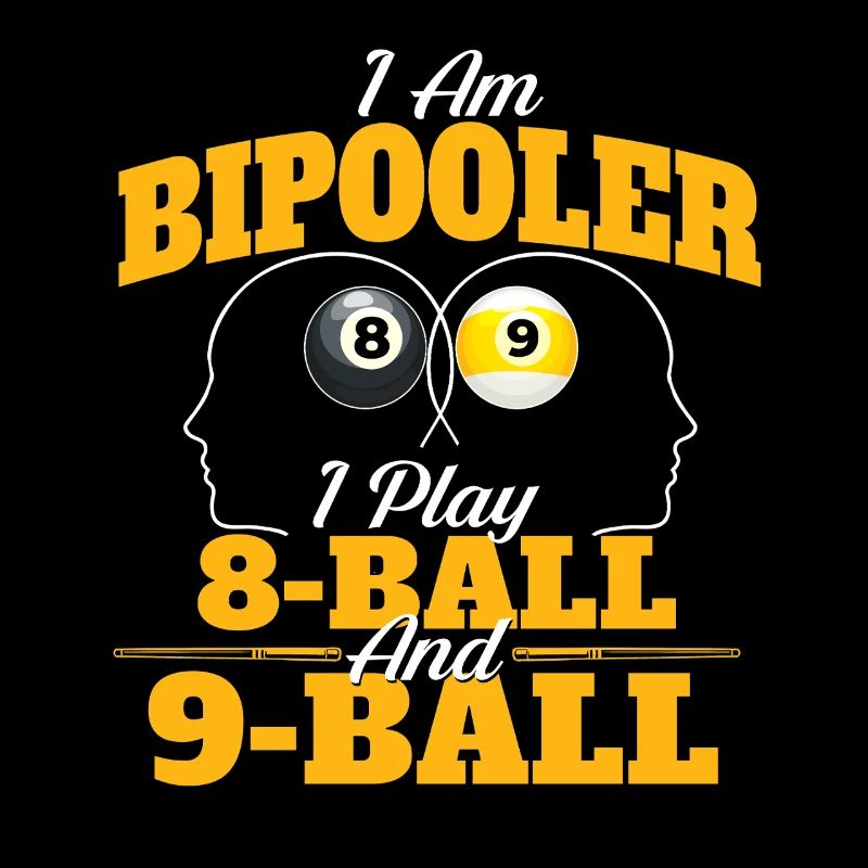 Ich bin Bipooler 8-Ball 9-Ball Billard Queue Spiel