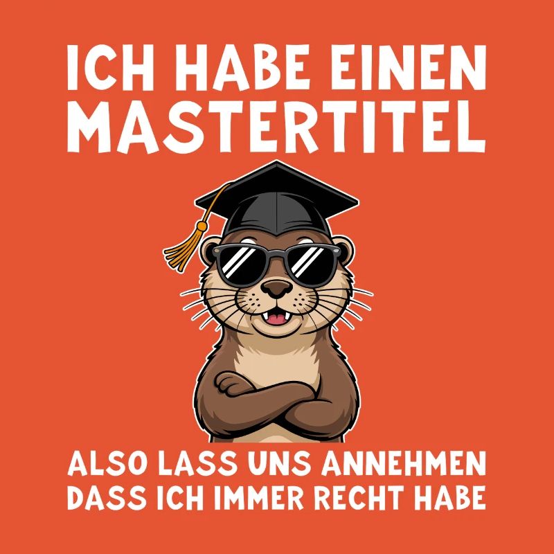Mastertitel - Lustiger Otter Master Abschluss