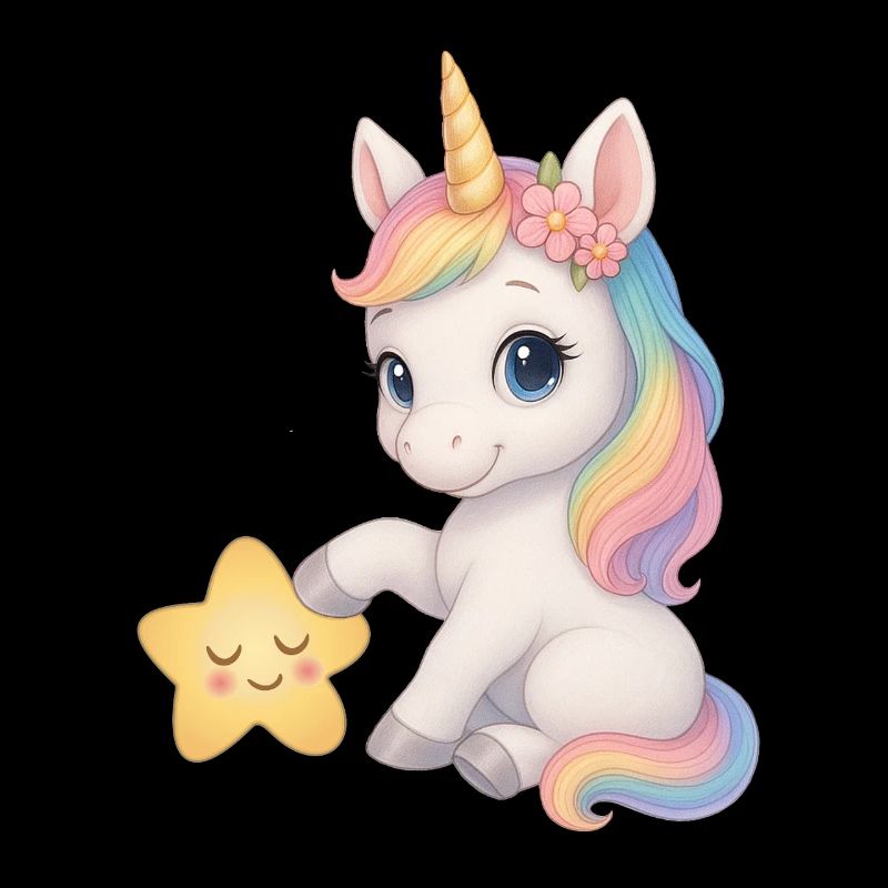 Regenbogen Mädchen Einhorn Unicorn