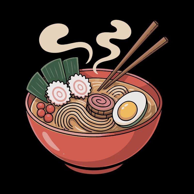 Ramen bowl noodles and egg
