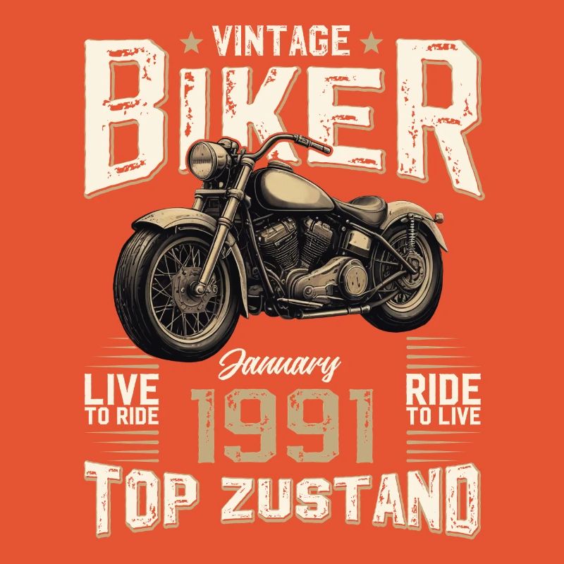 35. Geburtstag Geschenk Motorradfahrer Januar 1991