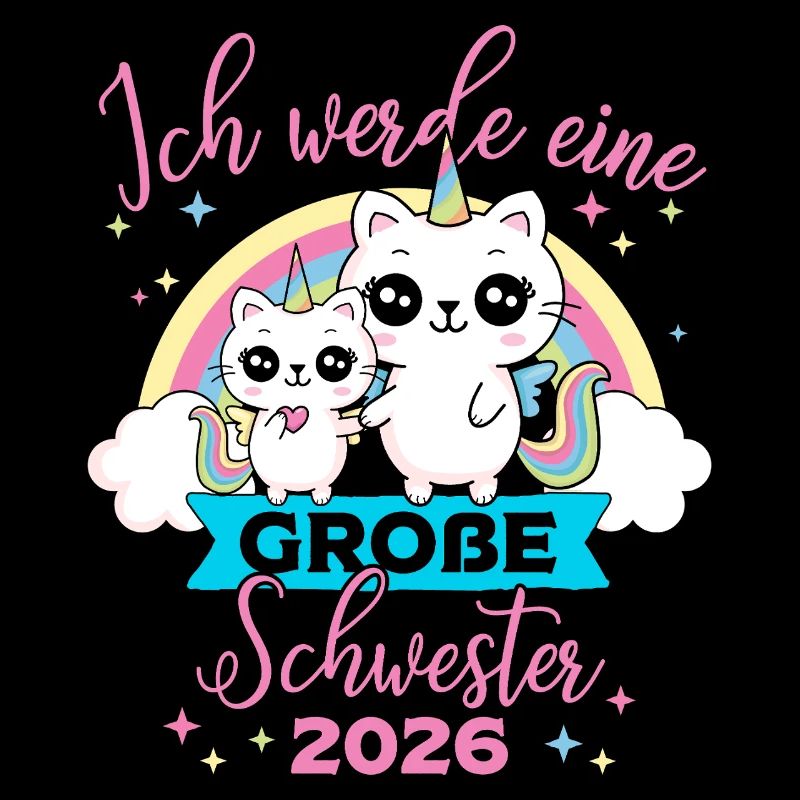 Große Schwester 2026 Einhorn Katze Schwangerschaft