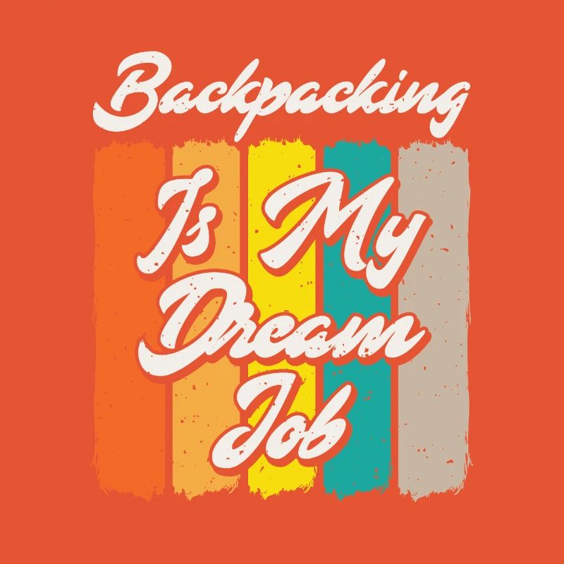 Le sac à dos est mon métier de rêve Graphisme rétro Sunset