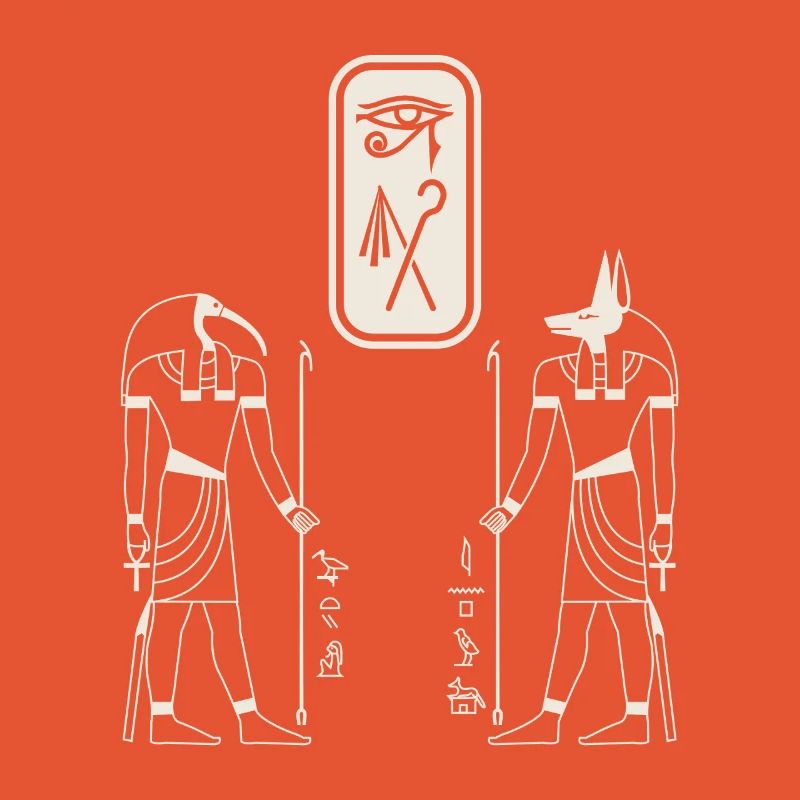 Ancient Egypt Gods Anubis Thoth Mythology Design