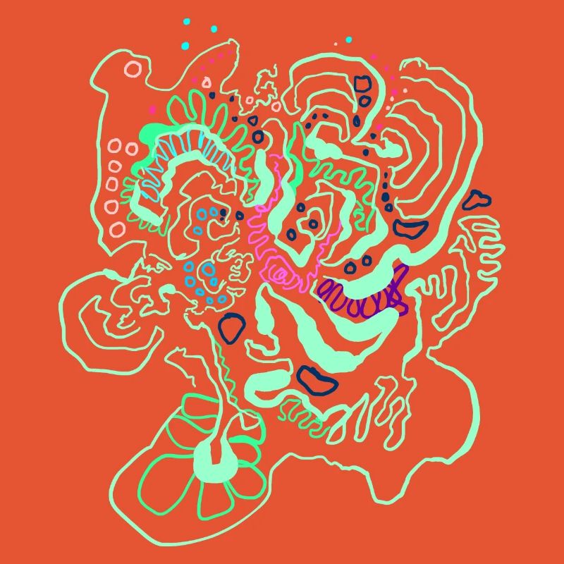 Coral Map / Floral Pattern
