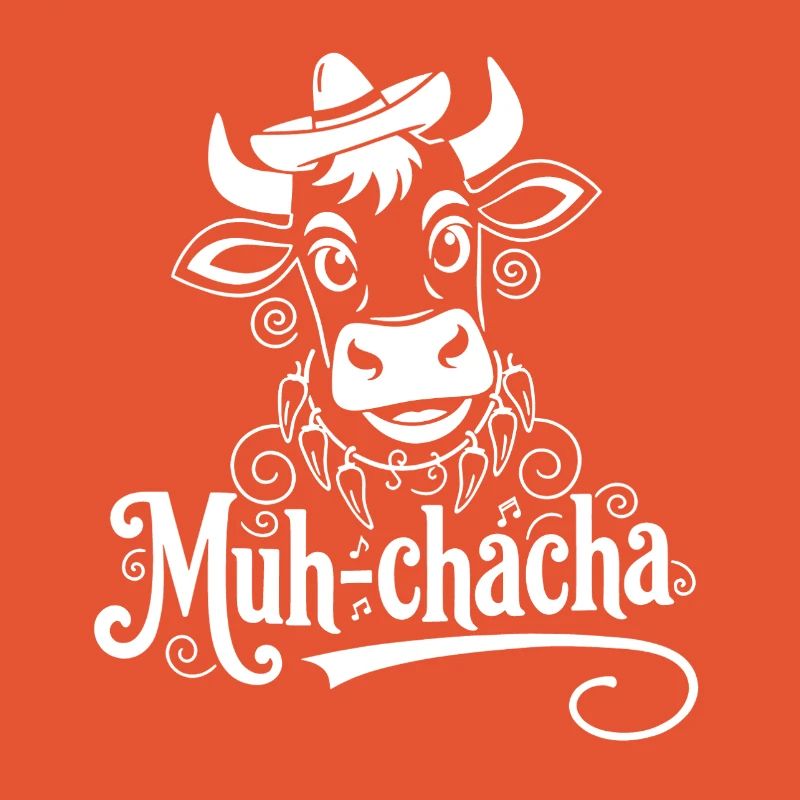 Muh-ChaCha Kuh mit Schnörkeln