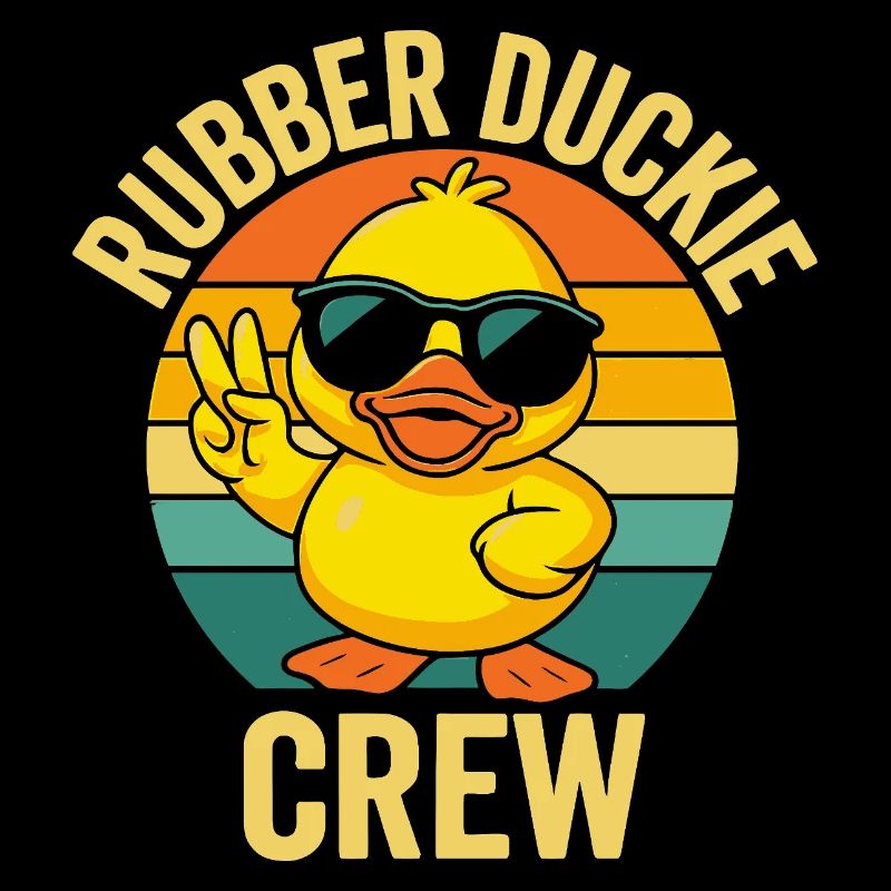 Rubber Duckie Crew Sunglasses Illustration
