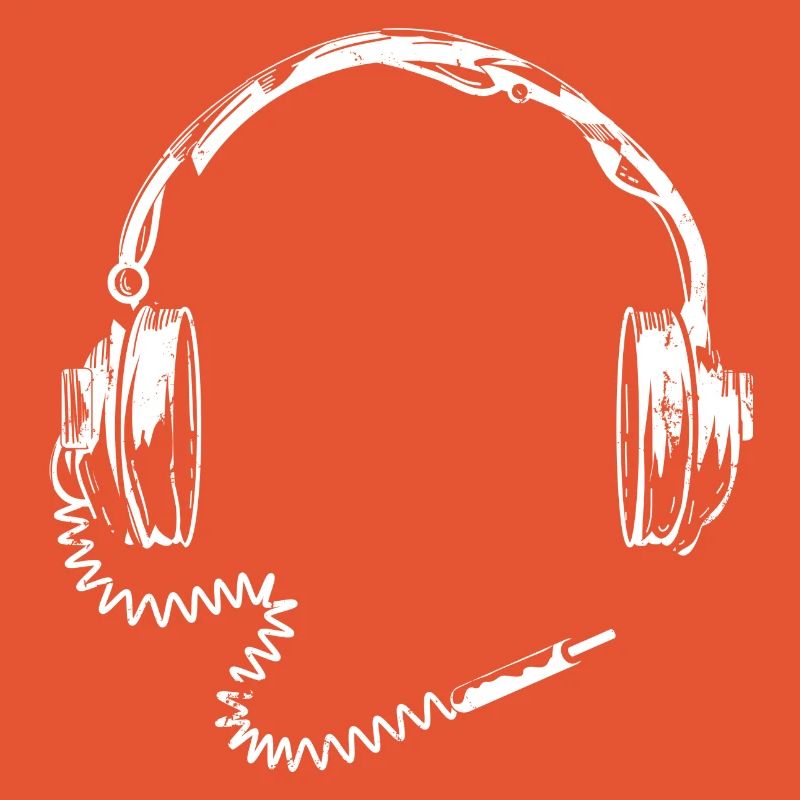 Casque rétro avec câble