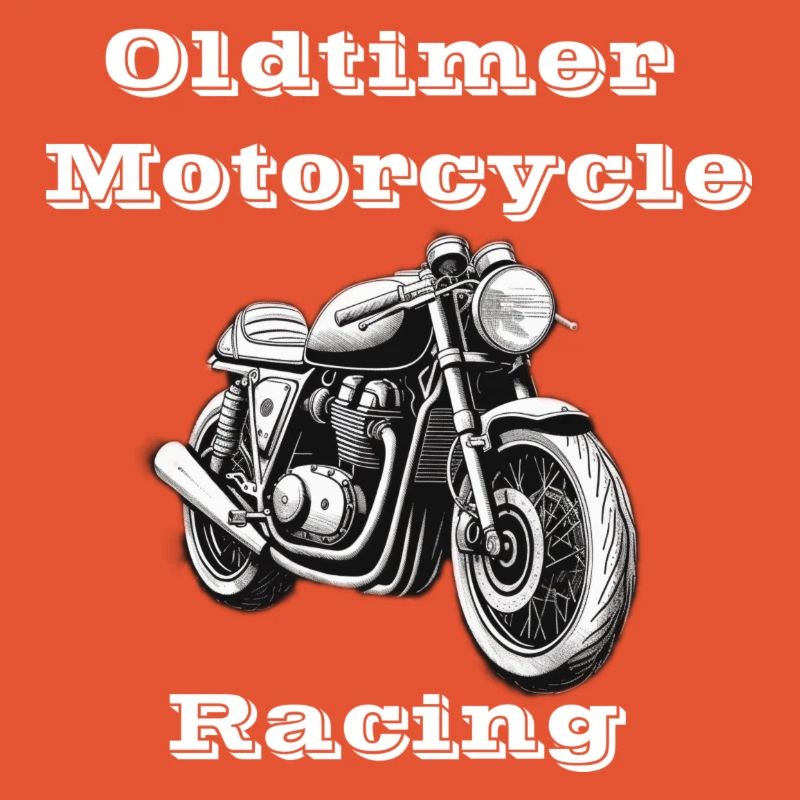 Oldtimer Motorcycle Racing weiß
