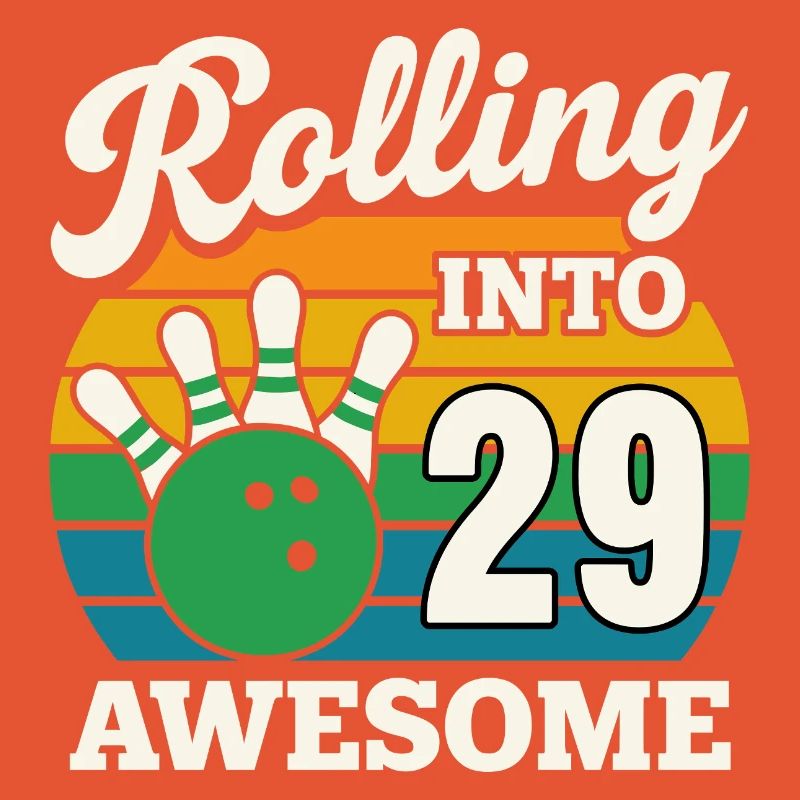 Bowling 29e anniversaire Célébration Graphique