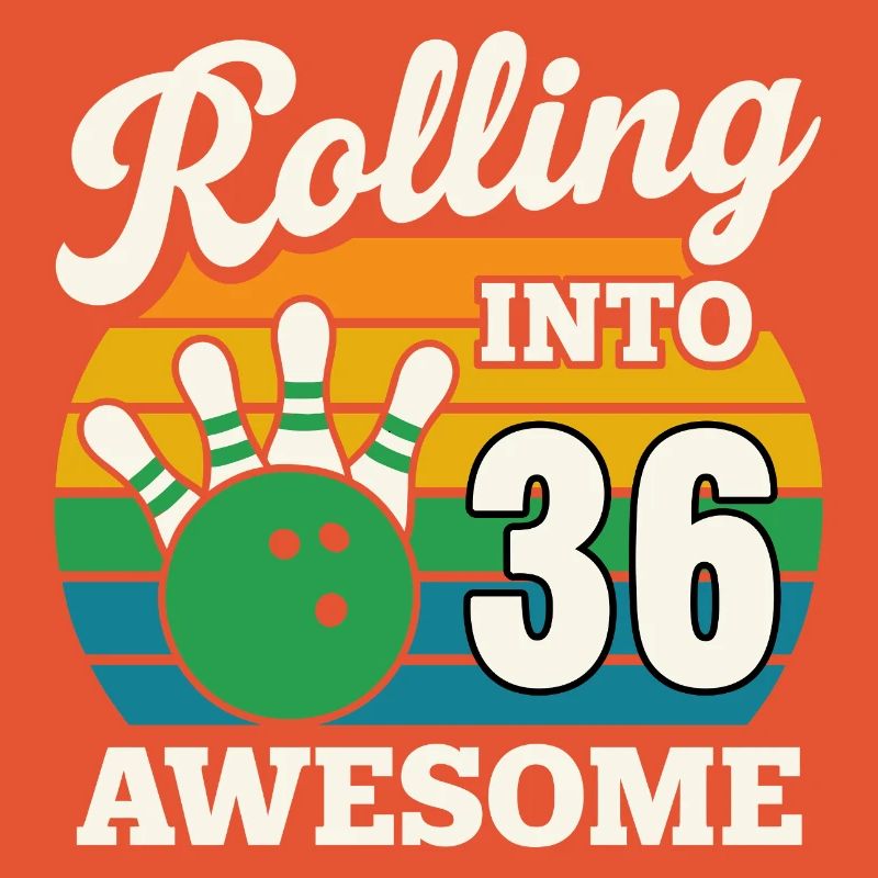 Rétro Bowling 36e anniversaire Graphique