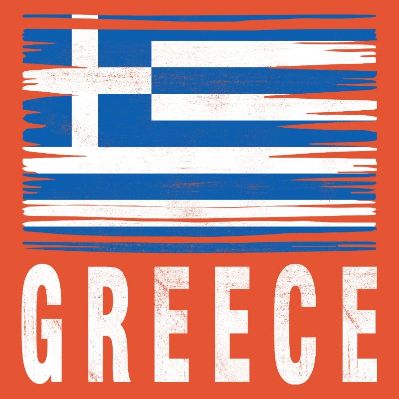 Drapeau au pinceau Grèce