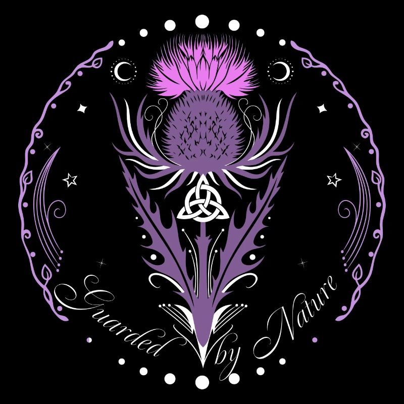 Thistle with Triquetra Guarded by Nature