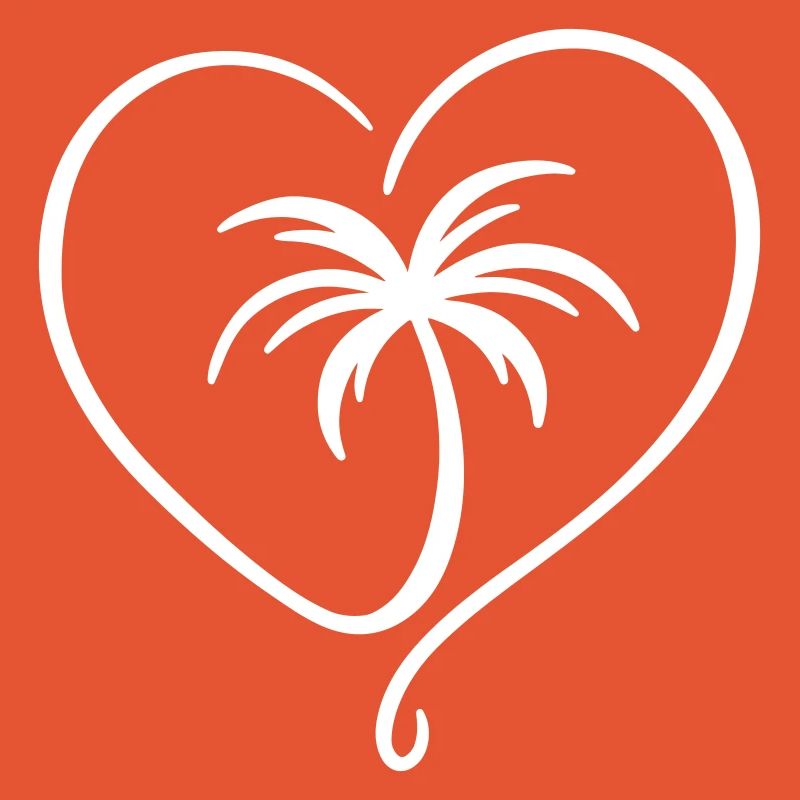 Vacances d’amour du cœur de Palm Tree