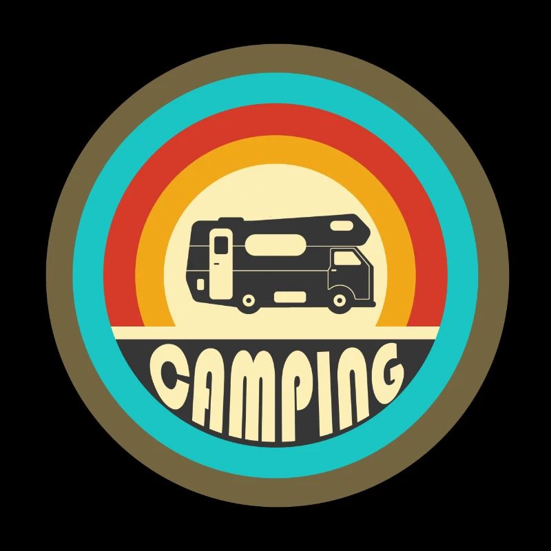 Camping design vintage / idée cadeau