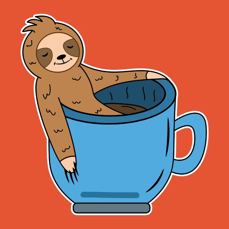 Funny sloth Caffeine Coffee Drinking coffee cup
