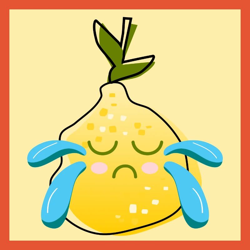 Sad lemon COMIC WINE LIME SUMMER FOOD