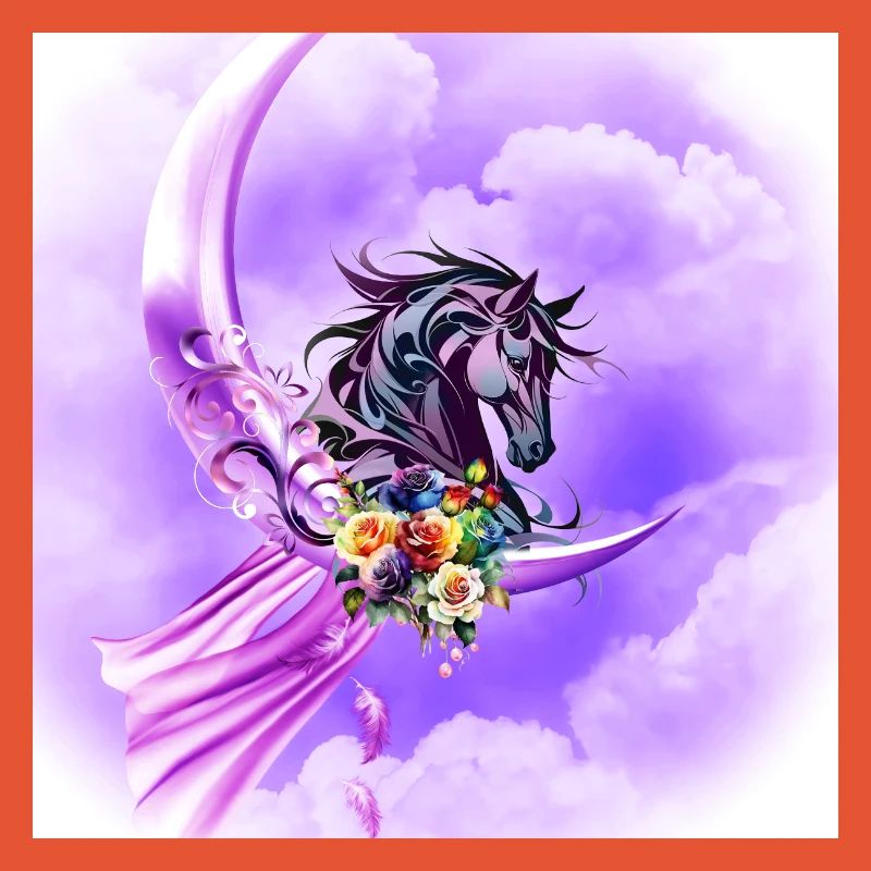 Cheval sauvage coloré élégant