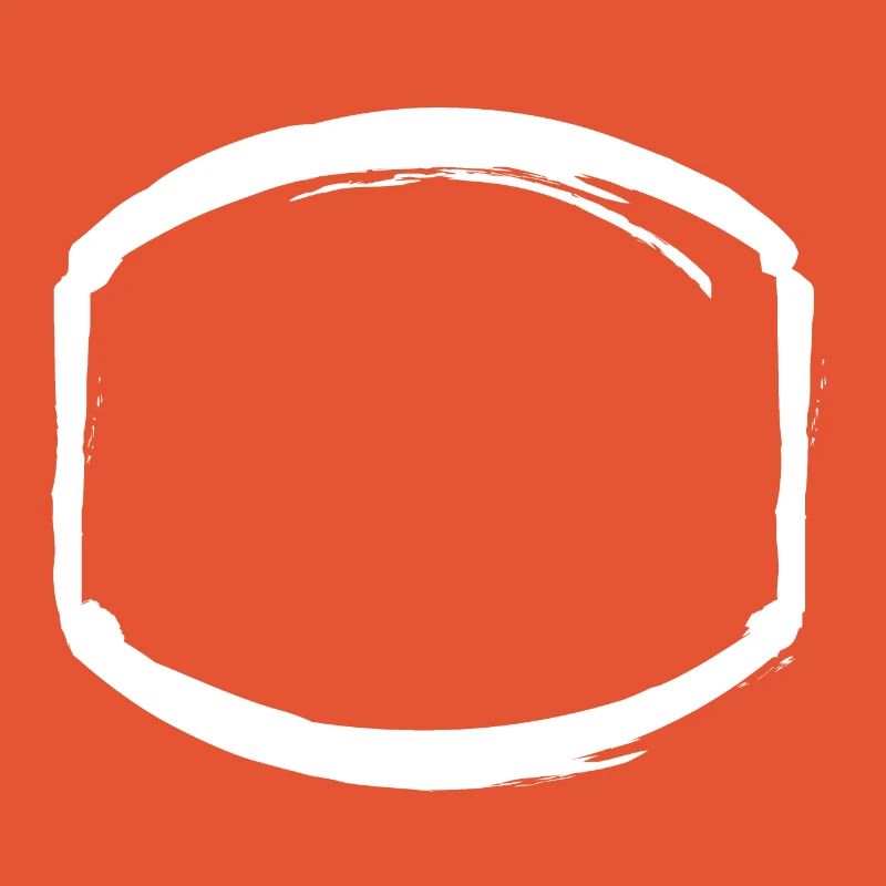 white oval frame