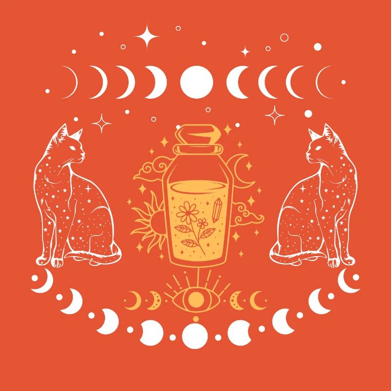 Moonlit Cat Alchemy Bottle