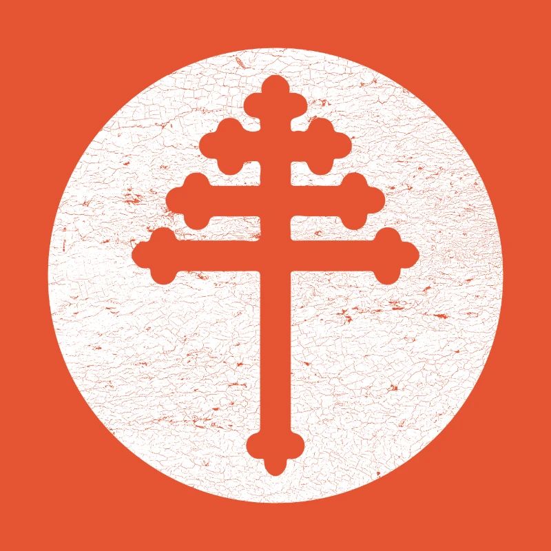 Croix maronite dans cercle blanc