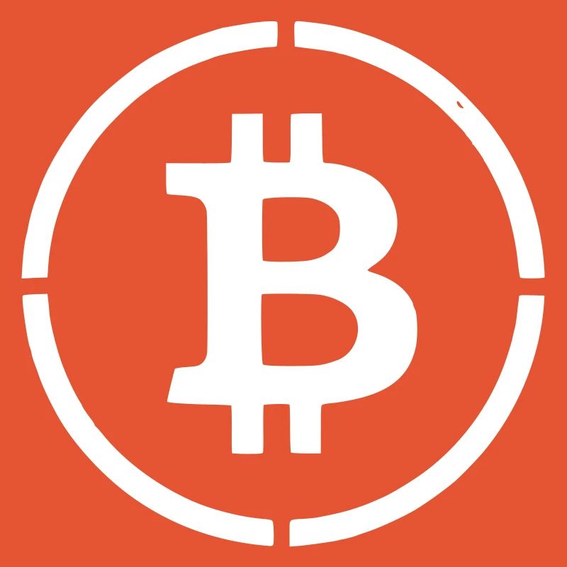 Vector de pochoir symbole B du logo Bitcoin